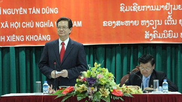 Le Premier ministre Nguyen Tan Dung à Xieng Khoang, au Nord du Laos - ảnh 1